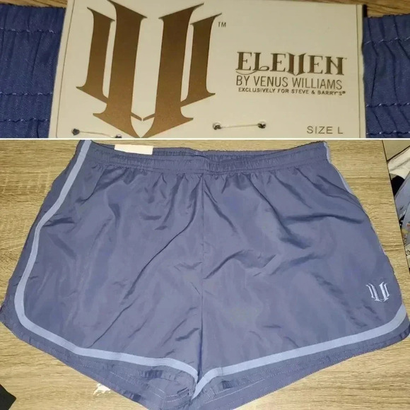 EleVen by Venus Williams Slate Blue Athletic Shorts - Picture 1 of 8
